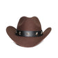 Retro Wide Star Leather Cowgirl