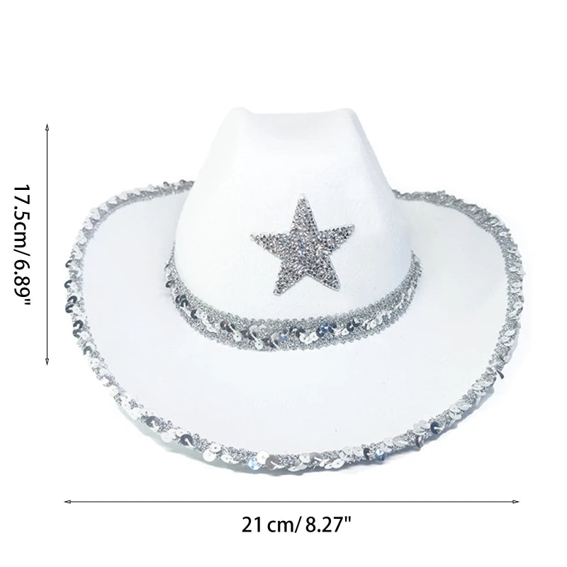 Pentagram Star Cowgirl Hat