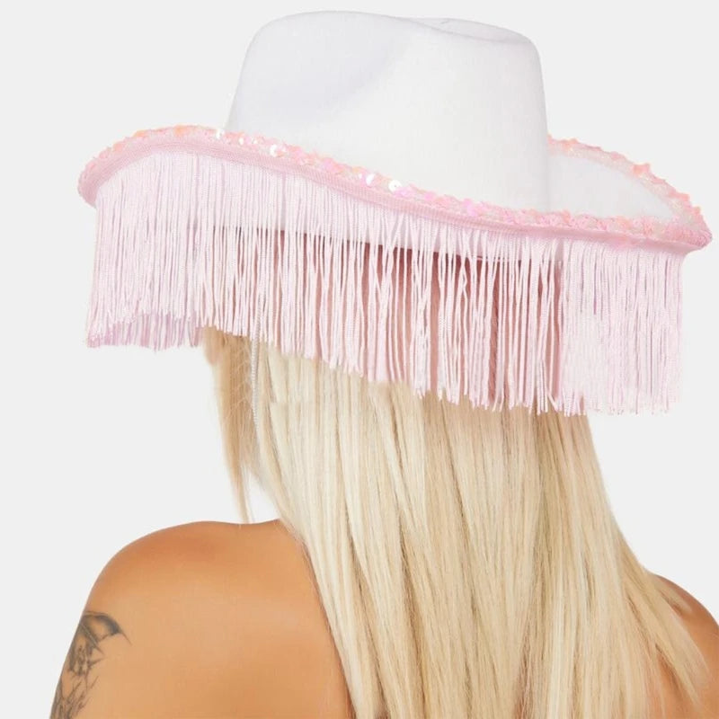 Cowgirl Hat with Star Fringe