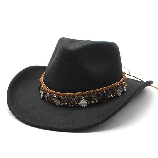 Vintage Western Womens Black Cowgirl Hat