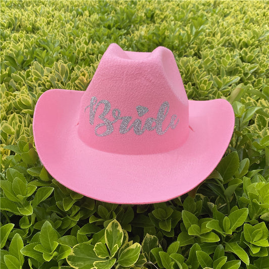Pink Cowgirl Hat For Wedding Bachelorette Party